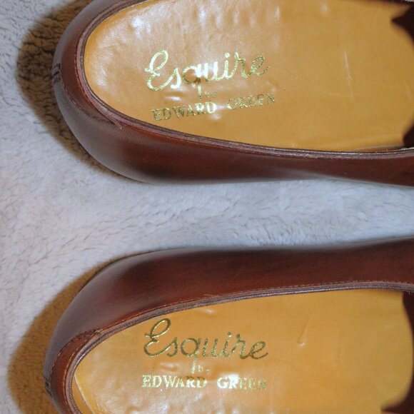 Esquire by Edward Green Brown Leather Canvas Spectator Shoes US 9 main image 10